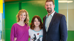 CAR T-cell patient Emily and family